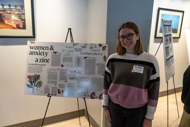 Student presenting research at Disability Studies Conference